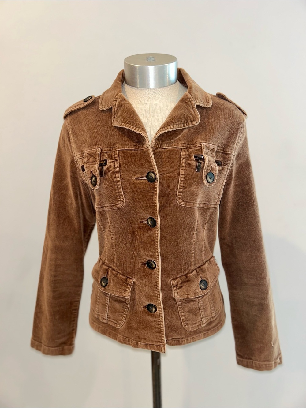 Star brown corduroy utility safari jacket women’s medium